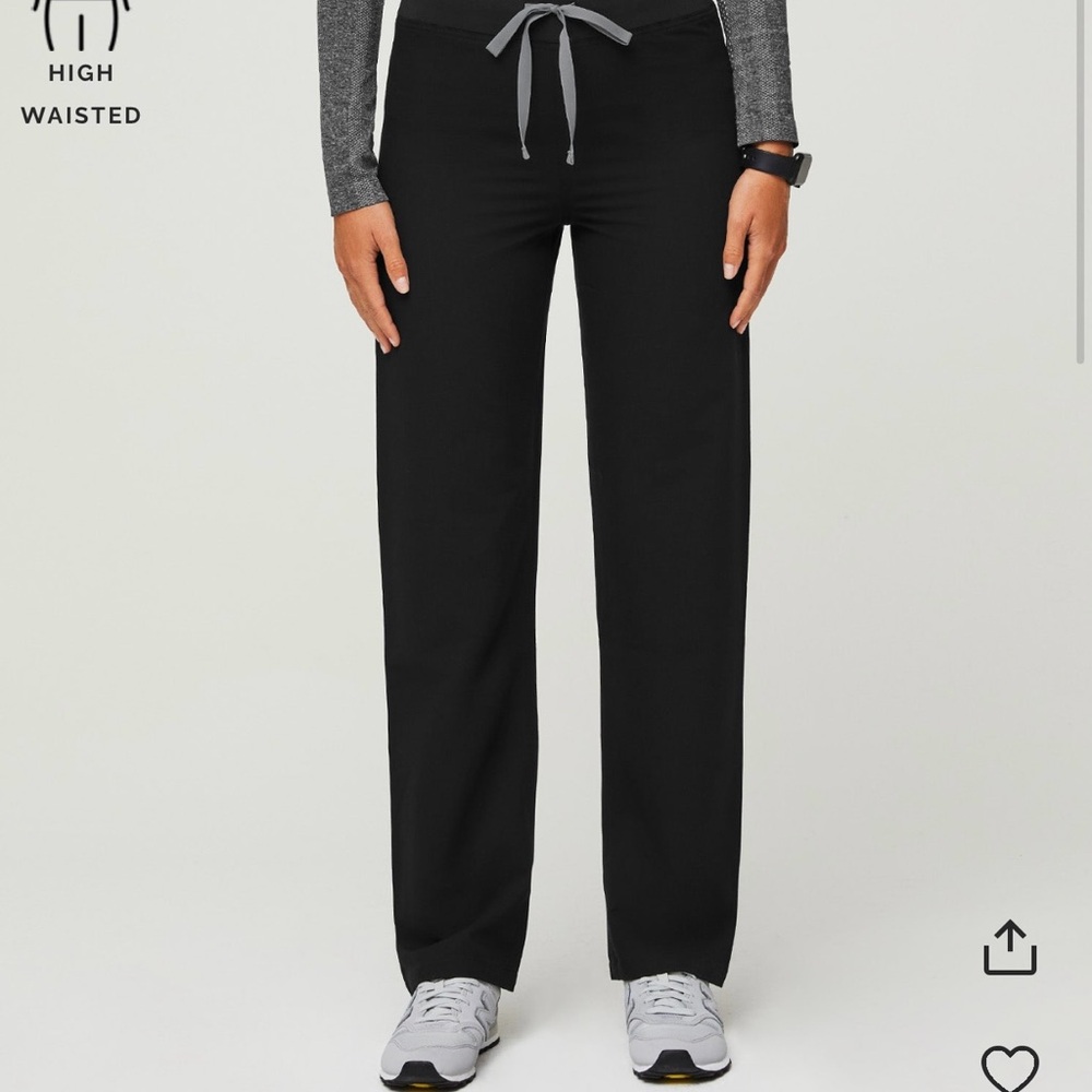 Figs Black High Waisted Livingston Scrub Pants